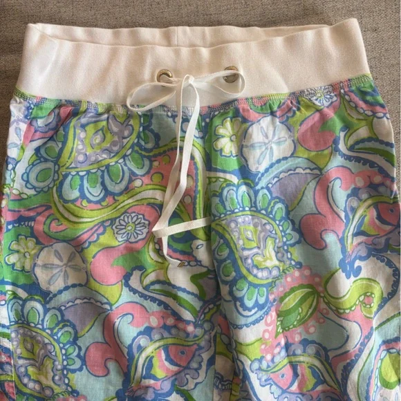 Lilly Pulitzer Multicolor Paisley Beach Pants - Picture 2 of 4